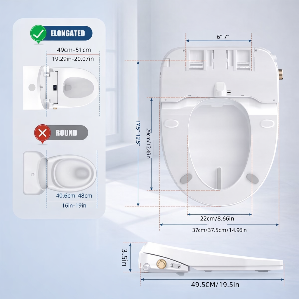 NeoSmile™ AquaComfort Pro - Elektryczne siedzisko toaletowe z funkcją bidetu i inteligentnym systemem higieny